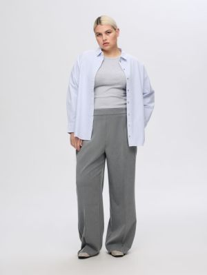 SLFEMMA-TARA MW WIDE PANT NOOS GREY