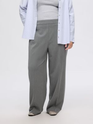 SLFEMMA-TARA MW WIDE PANT NOOS GREY