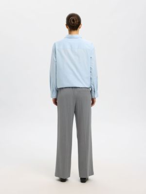 SLFEMMA-TARA MW WIDE PANT NOOS GREY