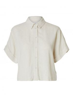 SLFVIVA SS CROPPED SUN SHIRT N 4498190 Sandshe