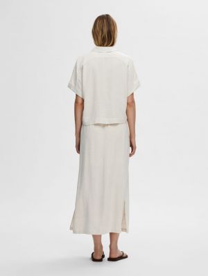 SLFVIVA SS CROPPED SUN SHIRT N 4498190 Sandshe