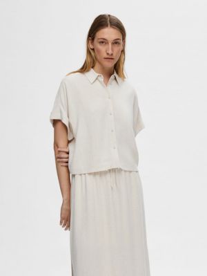 SLFVIVA SS CROPPED SUN SHIRT N 4498190 Sandshe