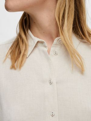 SLFVIVA SS CROPPED SUN SHIRT N 4498190 Sandshe