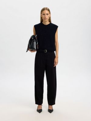 SLFLULU SL BUTTON O-NECK VEST  4900369 Dark Sa