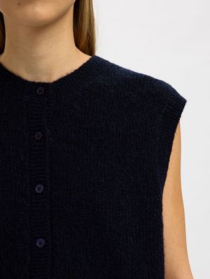 SLFLULU SL BUTTON O-NECK VEST  4900369 Dark Sa