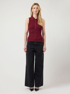 -YASTANKI SL POLO KNIT TOP S. 4994144 Rhodode