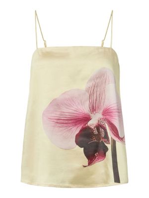 YASORCHIDA SATIN SINGLET TOP S 4954410 Anise F