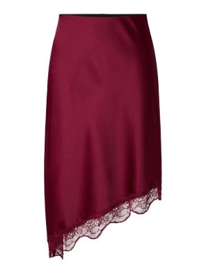 YASEVELINE HW MIDI LACE SKIRT  bruin