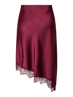 YASEVELINE HW MIDI LACE SKIRT  bruin