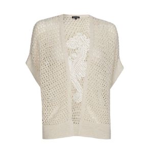 losgebreide cardigan met zeepa 94 Dark Natural