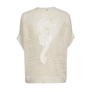 losgebreide cardigan met zeepa 94 Dark Natural