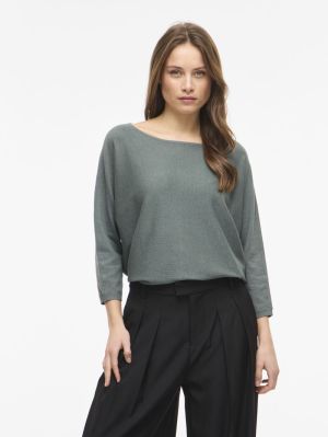 VIMALU BOATNECK 3/4 SLEEVE KNI 5022438 Green