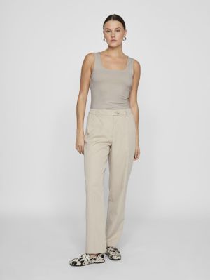 VIKENZA U-NECK S/L TANK TOP RE 4634894 Grey