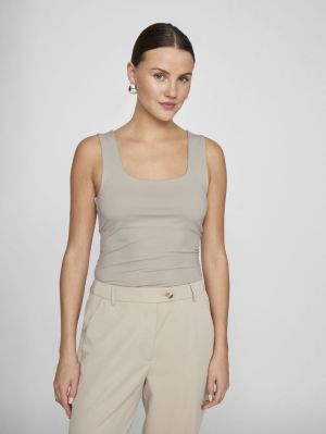 VIKENZA U-NECK S/L TANK TOP RE 4634894 Grey