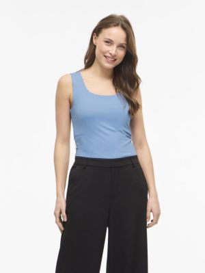 VIKENZA U-NECK S/L TANK TOP RE 5111712 Blue