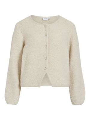 VIPIGGA O-NECK L/S KNIT JACKET 5031821 Grey