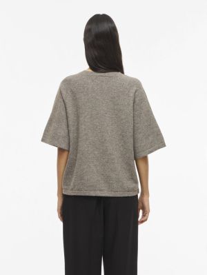 VILIGA 2/4 O-NECK KNIT TOP - N 4962840 Grey