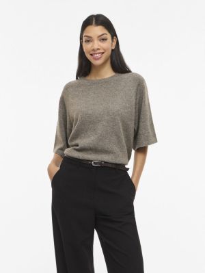 VILIGA 2/4 O-NECK KNIT TOP - N 4962840 Grey
