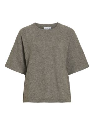 VILIGA 2/4 O-NECK KNIT TOP - N 4962840 Grey