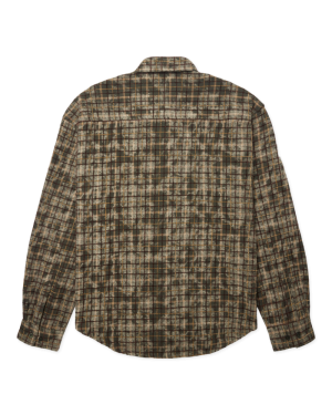 WBJong Wash Check Shirt Honey-Dark Oliv