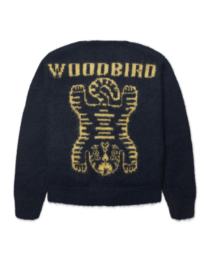 WBKoon Zip Tiger Cardigan Navy
