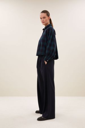 sarah short green check 477 green tarta