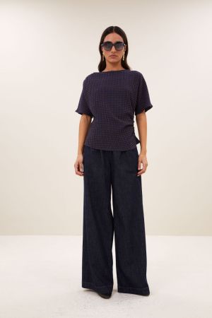 lola check blouse 1653 galaxy che