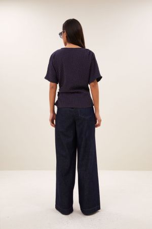lola check blouse 1653 galaxy che