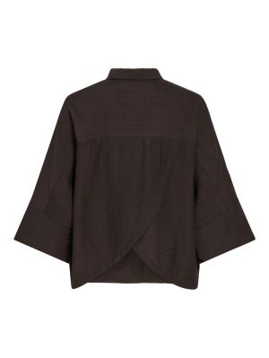 VISARA 3/4 BACK DETAIL SHIRT / 5141823 Brown