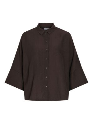 VISARA 3/4 BACK DETAIL SHIRT / 5141823 Brown
