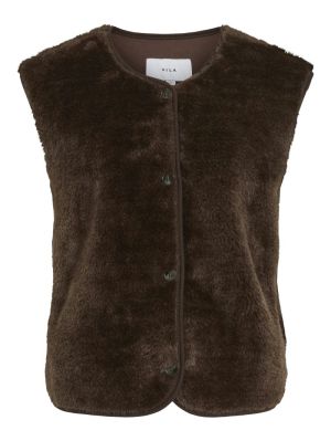 VIFALLULAH S/L TEDDY VEST 5062415 Brown