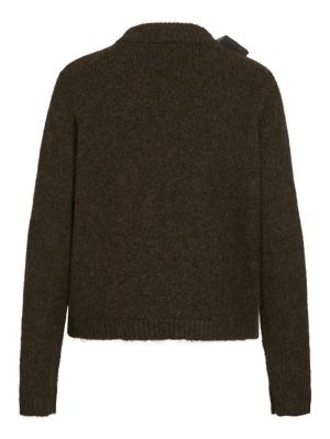 VIBOWS HIGHNECK L/S DETAIL KNI 5060252 Brown