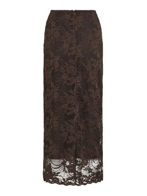 VILORNA HW LACE ANKLE SKIRT 5135364 Brown