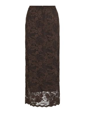 VILORNA HW LACE ANKLE SKIRT 5135364 Brown