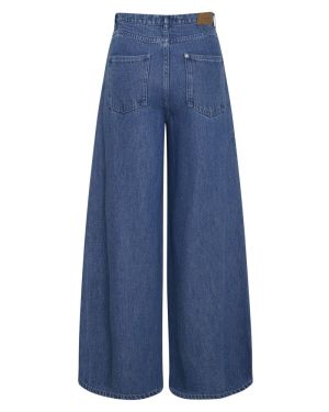 MSCHAgo Rue Wide Pants Long Mid Blue Wash b