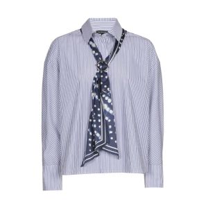 Blouse in katoen met stropdas 29 Multi Color
