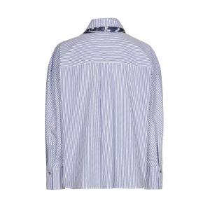 Blouse in katoen met stropdas 29 Multi Color