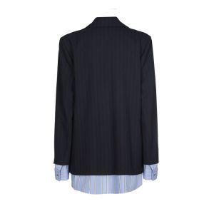 City blazer met hemdlook 20 Blue Black