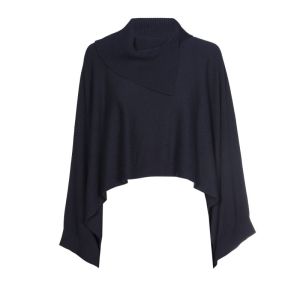 Losse poncho met wijde mouwen 21 Midnight Blu