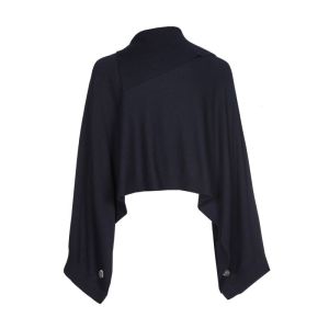 Losse poncho met wijde mouwen 21 Midnight Blu