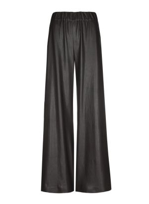 Palazzo broek in vegan leather 30 Coffee