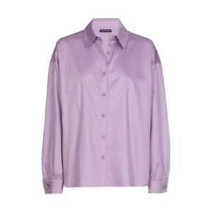 Blouse in shiny katoen 41 Light Violet