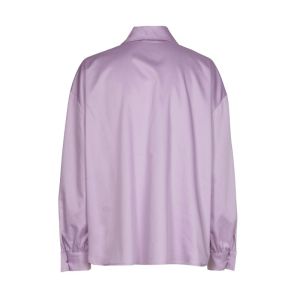 Blouse in shiny katoen 41 Light Violet