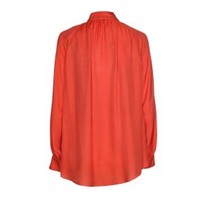 Geklede shiny tuniekblouse 56 Tangerine