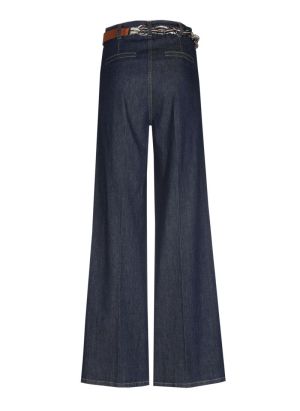 Soepele denimbroek, mid waist 23 Jeans Dark B