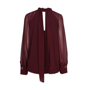 Geklede tuniek met rugdetail 51 Wine Red