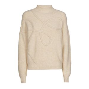 Cozy pull met kabelsteek 93 Cream