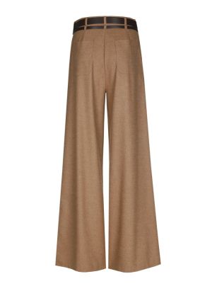Elegante broek met dubbele rie 35 Camel