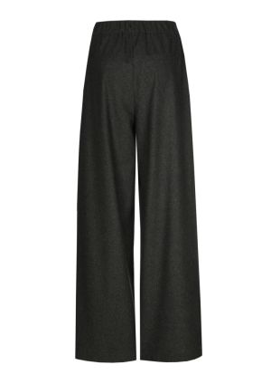 City-look broek, elastic waist 61 Green