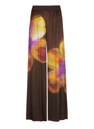 Shiny palazzo broek, elastic w 79 Multi Color